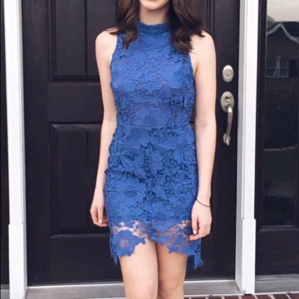 ASTR the Label Blue Lace Dress